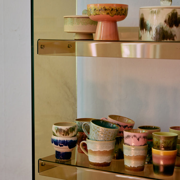 HKliving 70's Ceramics Lungo Mok 0,24 L - Set van 2 - Symbolist