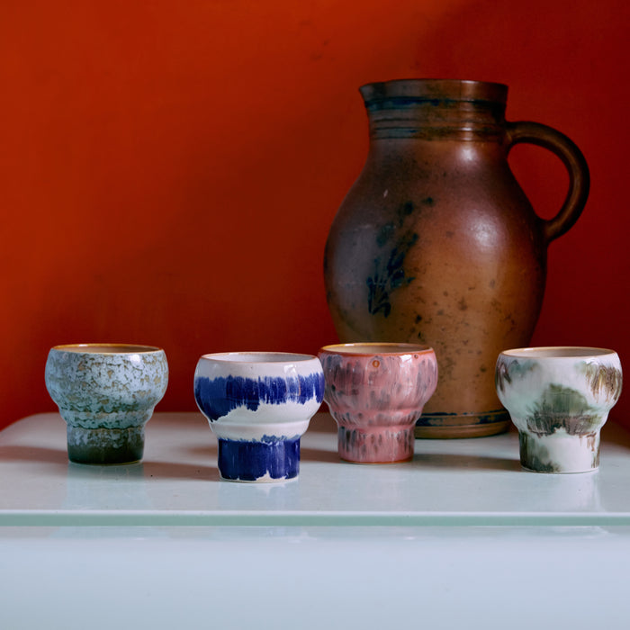 HKliving 70's Ceramics Lungo Mok 0,24 L - Set van 2 - Expression