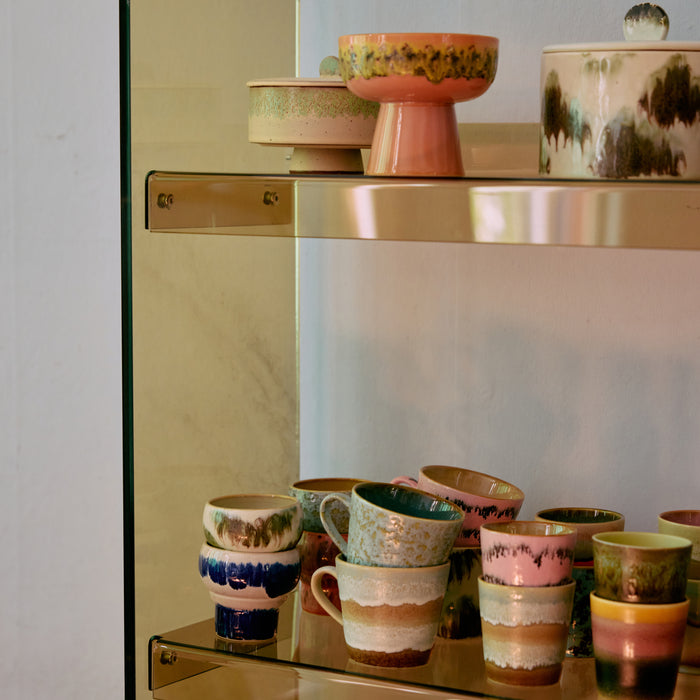 HKliving 70's Ceramics Lungo Mok 0,24 L - Set van 2 - Expression