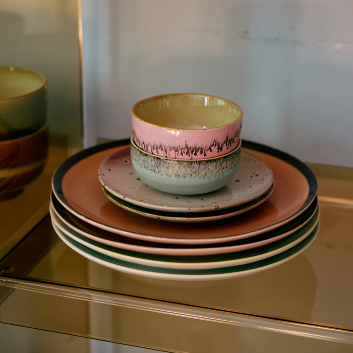 HKliving 70's Ceramics Tapas Kommen Ø 11 cm - Set van 4 - Renaissance