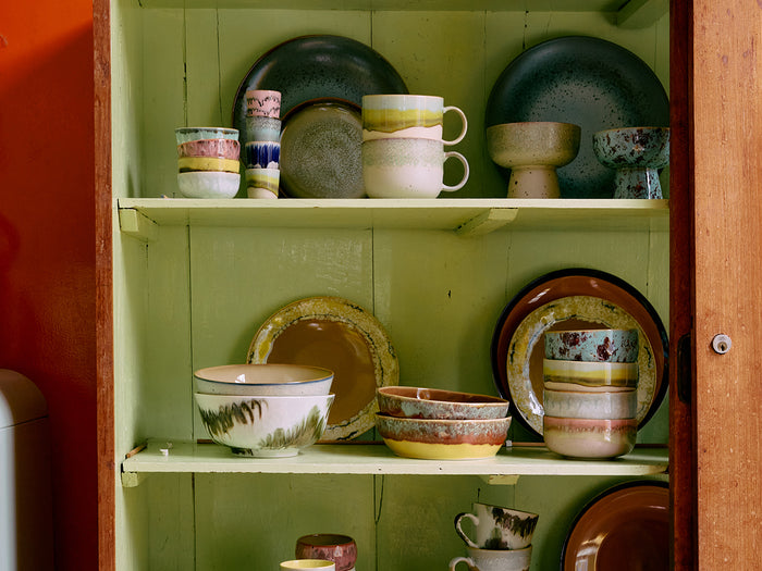 HKliving 70's Ceramics Kommetjes Ø 8,3 cm - Set van 4 - Modernist