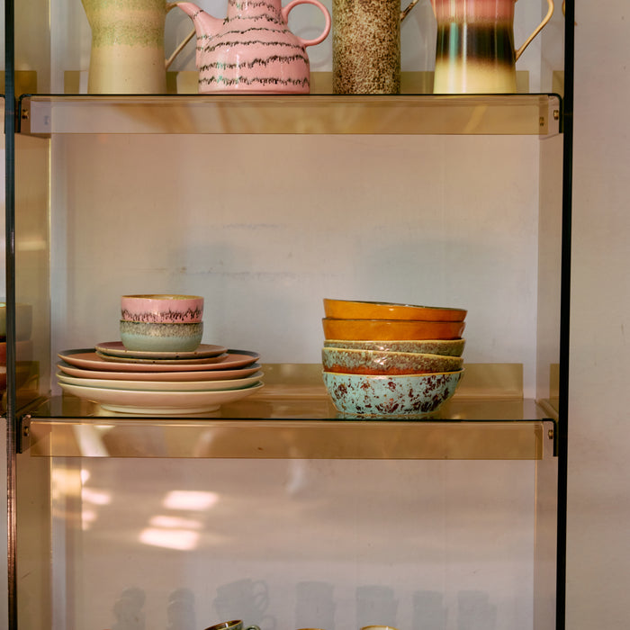 HKliving 70's Ceramics Pastaborden - Set van 2 - Patina