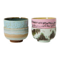 HKliving 70's Ceramics Noodle Kommen Ø 13,5 cm - Set van 4 - Dada