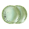HKliving 70's Ceramics Bord Ø 22 cm - Set van 2 - Fleck