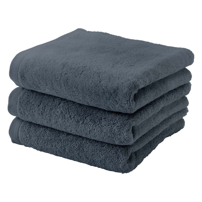 London Handdoek Steel | Grijs | Blauw | Katoen