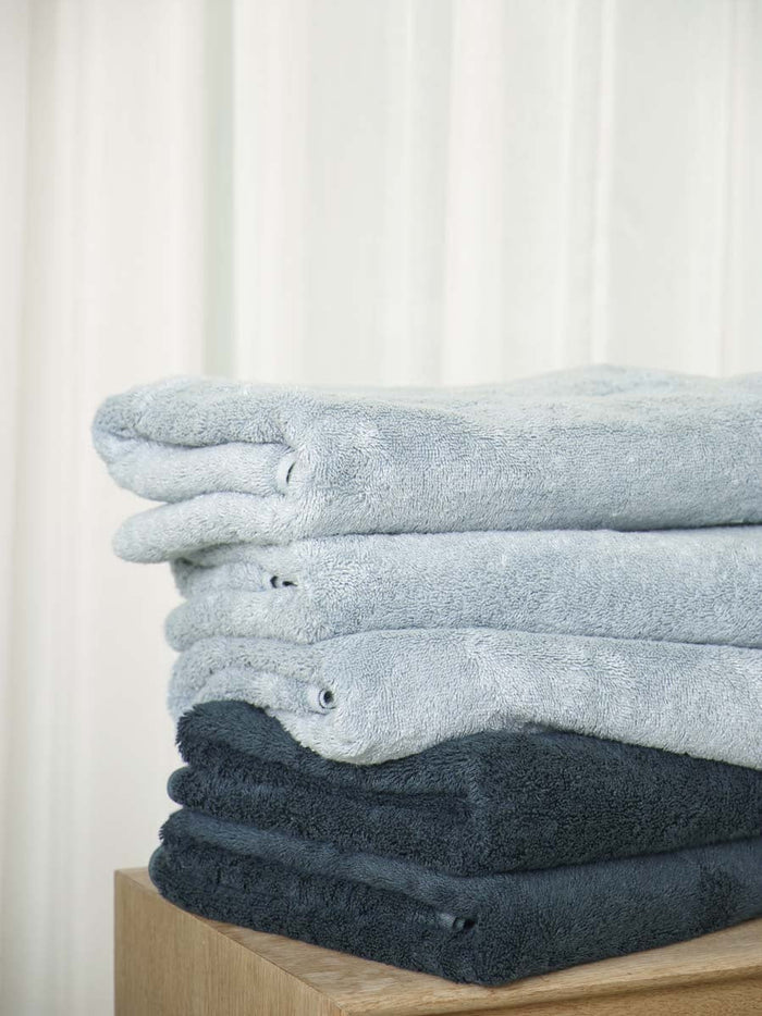 London Handdoek Steel | Grijs | Blauw | Katoen