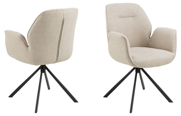 Rebellenclub Arne Eetkamerstoel met Arm - Beige