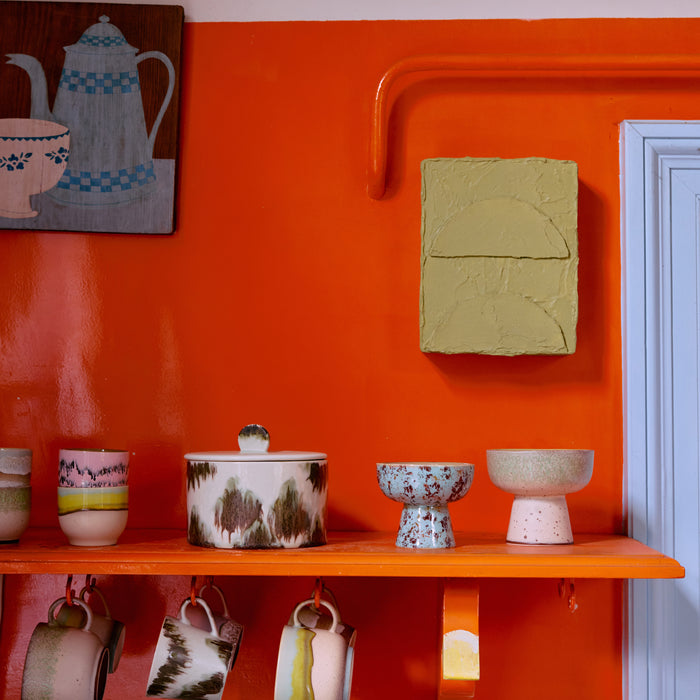 HKliving 70's Ceramics Cookie Jar Voorraadpot Ø 17 cm - Tide