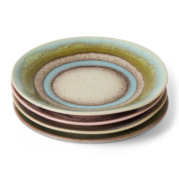 HKliving 70's Ceramics Schotels - Set van 4 - Doodle