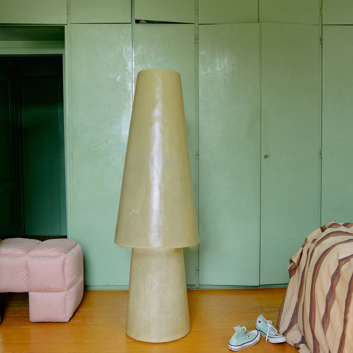 HKliving Glassfiber Vloerlamp - Soft Green