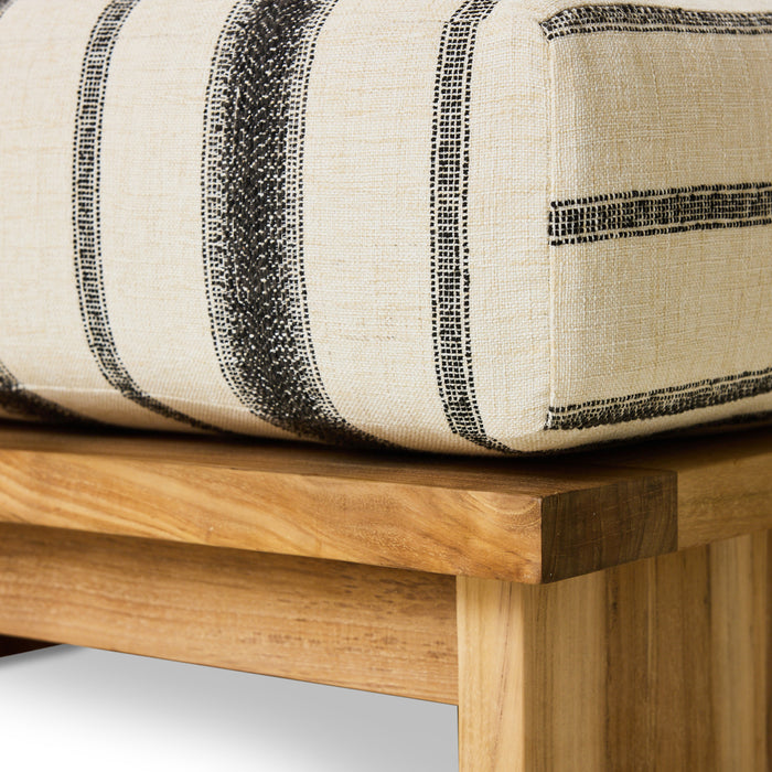 HKliving Teak Hocker - Chalkstripe