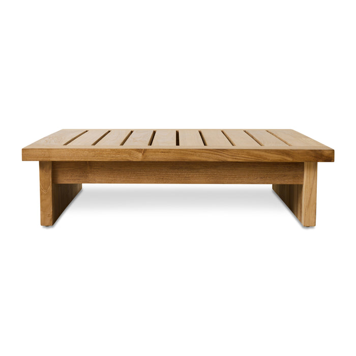 HKliving Teak Hocker - Chalkstripe