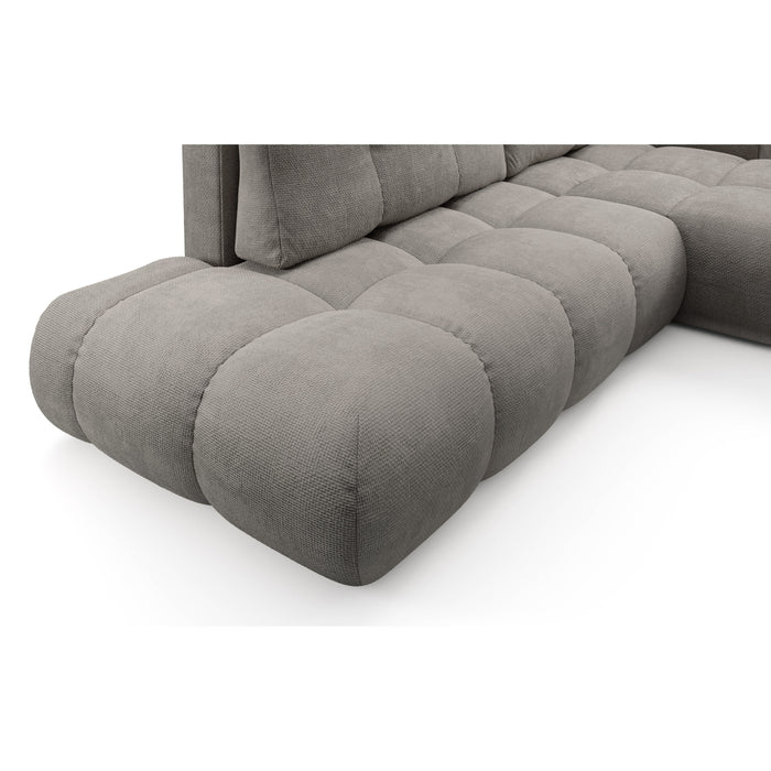 by fonQ Charme Hoekbank Rechts  met Slaapfunctie - Chenille - Warmgrijs