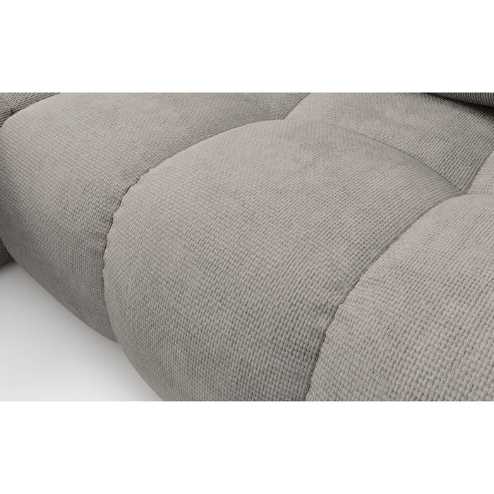 by fonQ Charme Hoekbank Links  met Slaapfunctie - Chenille - Warmgrijs