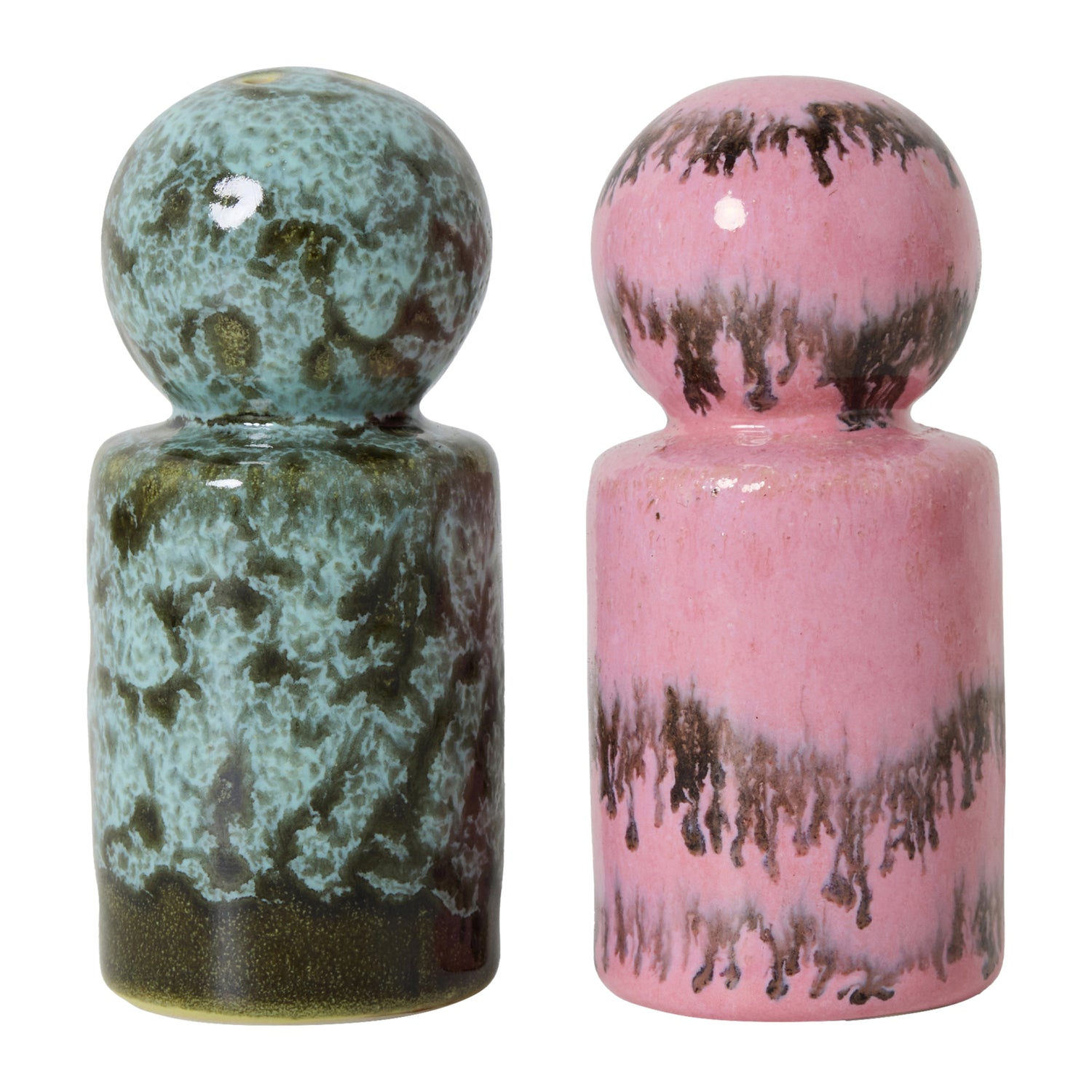 HKliving 70's Ceramics Peper & Zoutstel - Baroque