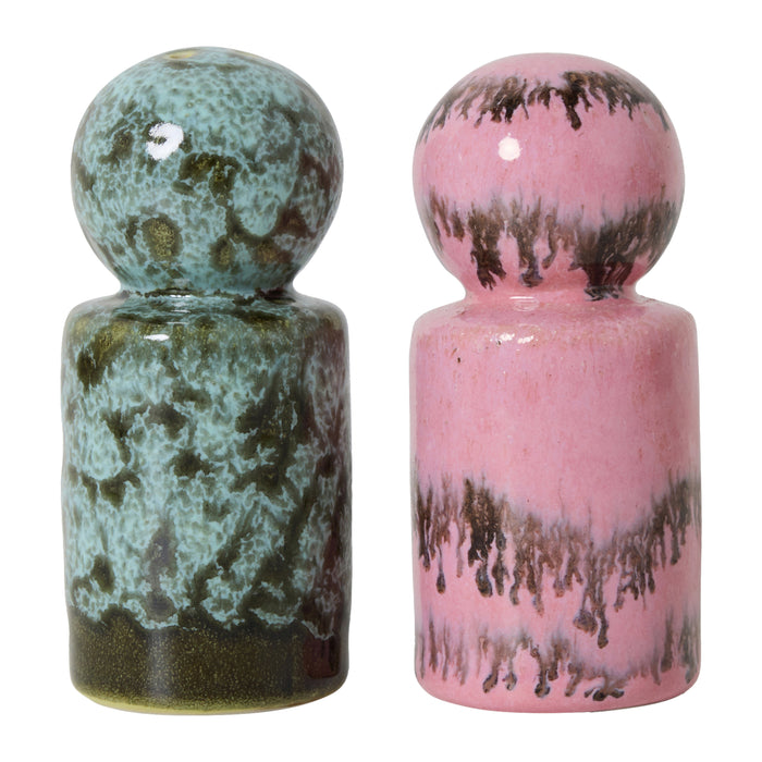 HKliving 70's Ceramics Peper & Zoutstel - Baroque