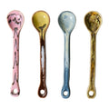HKliving 70's Ceramics Lepels Set van 4 - L 12,5 cm - Sketch
