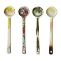 HKliving 70's Ceramics Lepels Set van 4 - L 12,5 cm - Blend