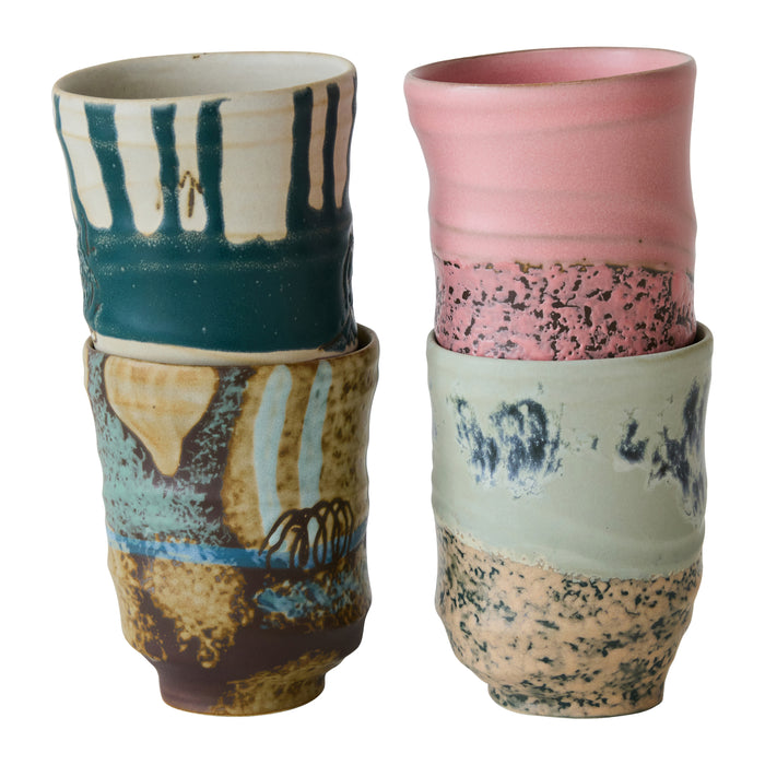 HKliving Artist Ceramics Mokken 0,25 L  - Set van 4
