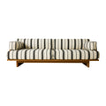 HKliving Teak Tuinbank - Chalkstripe