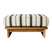HKliving Teak Hocker - Chalkstripe