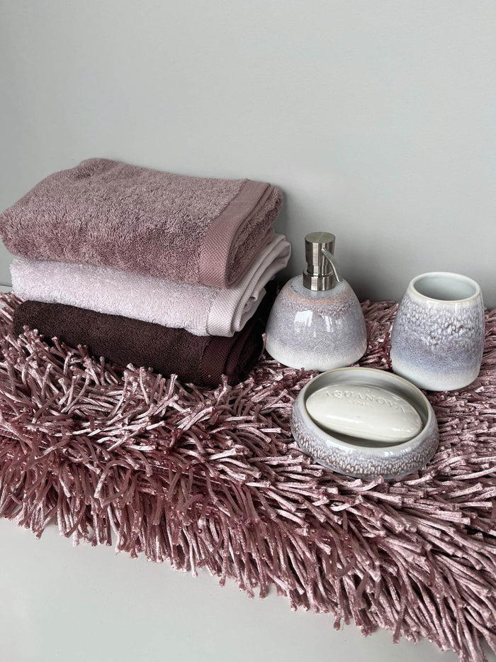 London Badtextiel Malva | 100 x 150 cm | Roze | Paars | Katoen