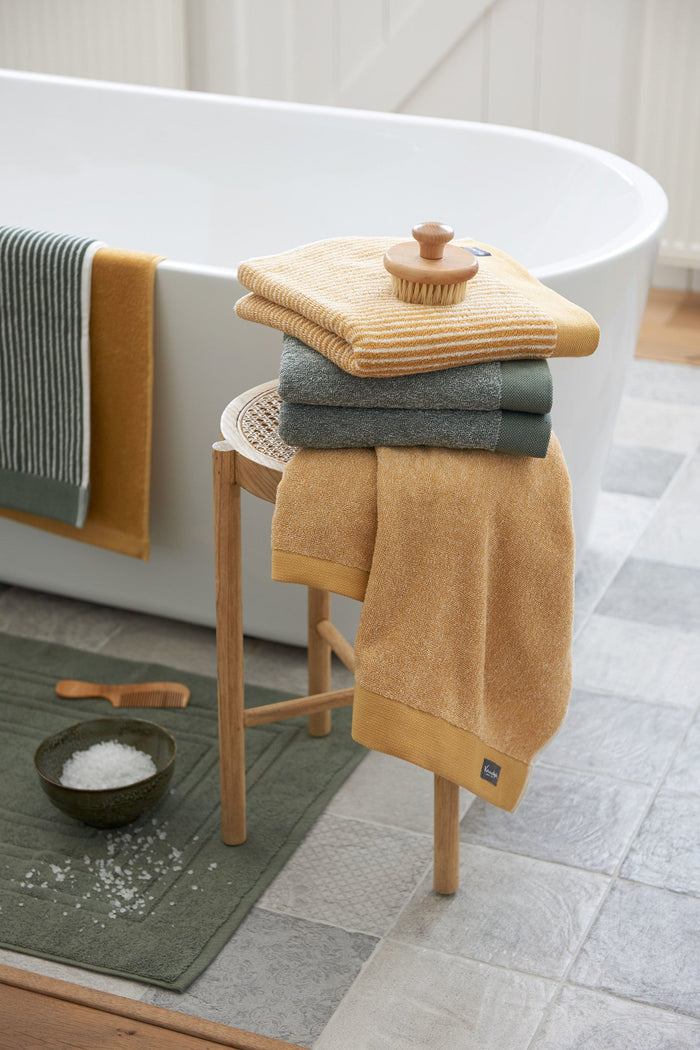 Handdoek Home Uni Olive | 90 x 180 cm | Groen | Katoen