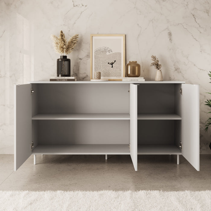 Meubella - Dressoir Malvare - Wit - 150 cm