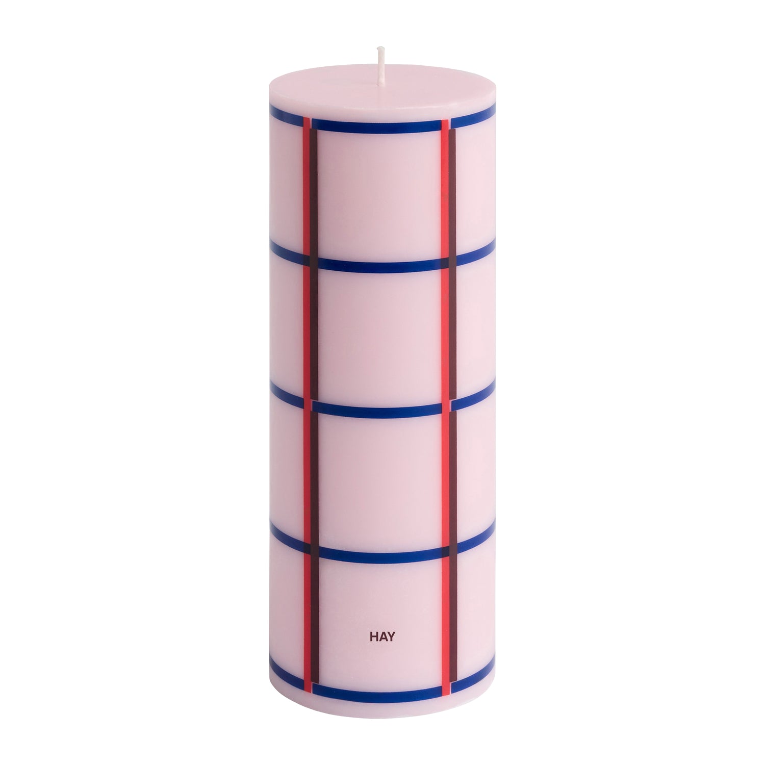 HAY Column Kaars Ø 7 cm - Roze / Rood / Donkerblauw