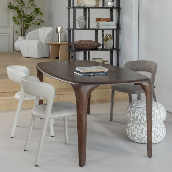 WOOOD Fiore Eettafel - Mango Hout - Walnoot - 76x190x95