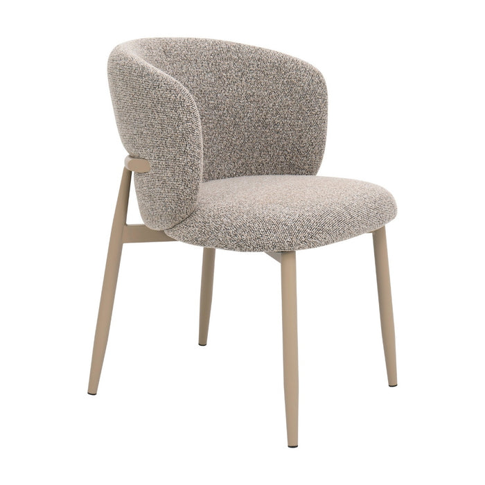 DÉJA Living - Eetkamerstoel Taupe|Beige Stof - Varde - Set van 2