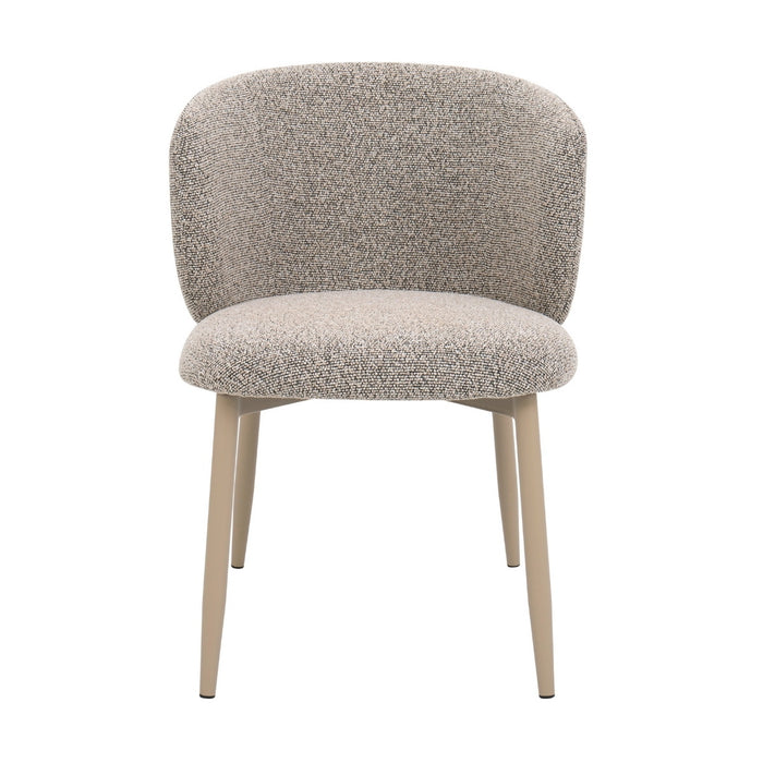 DÉJA Living - Eetkamerstoel Taupe|Beige Stof - Varde - Set van 2