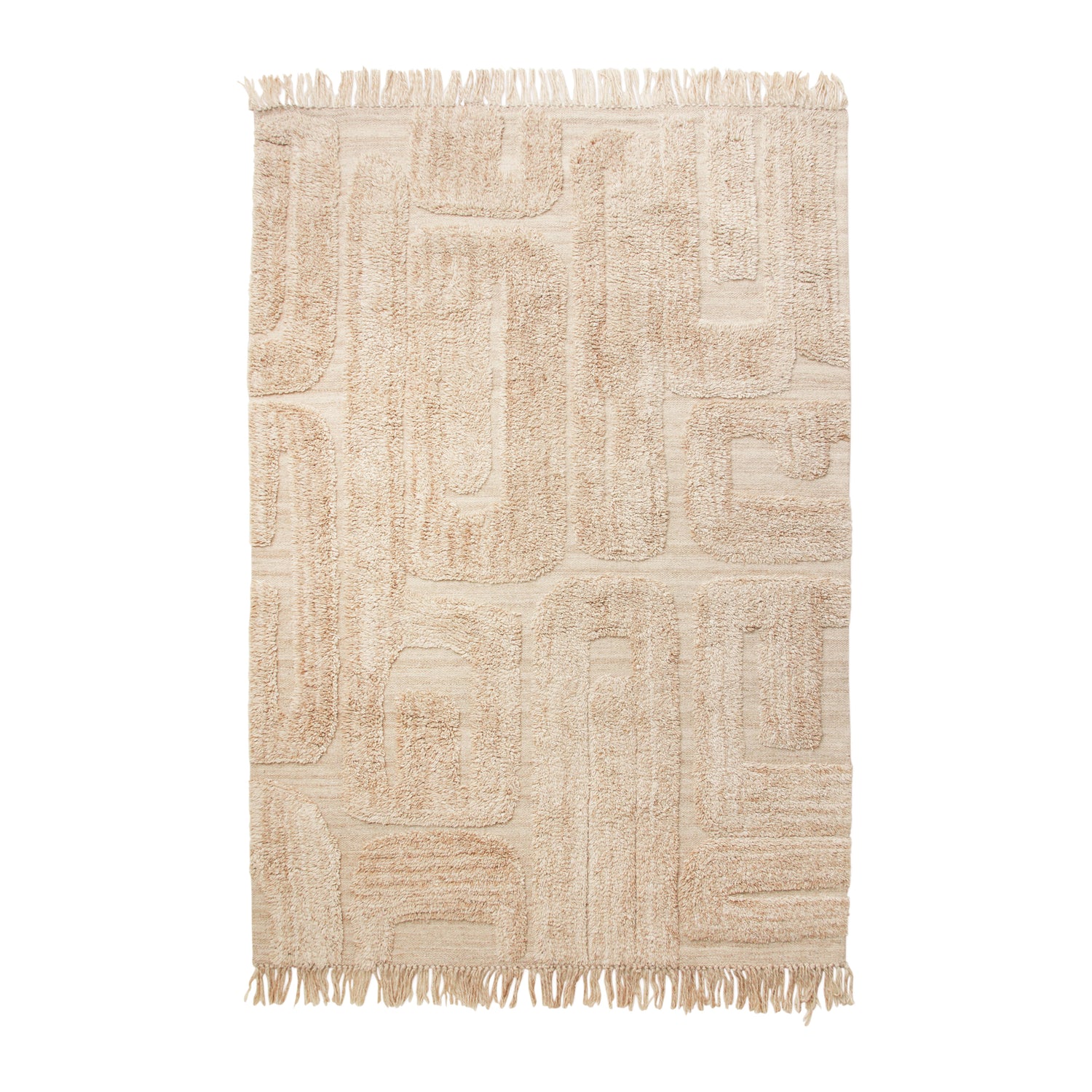 HKliving Tufted Vloerkleed 160 x 230 cm - Limestone