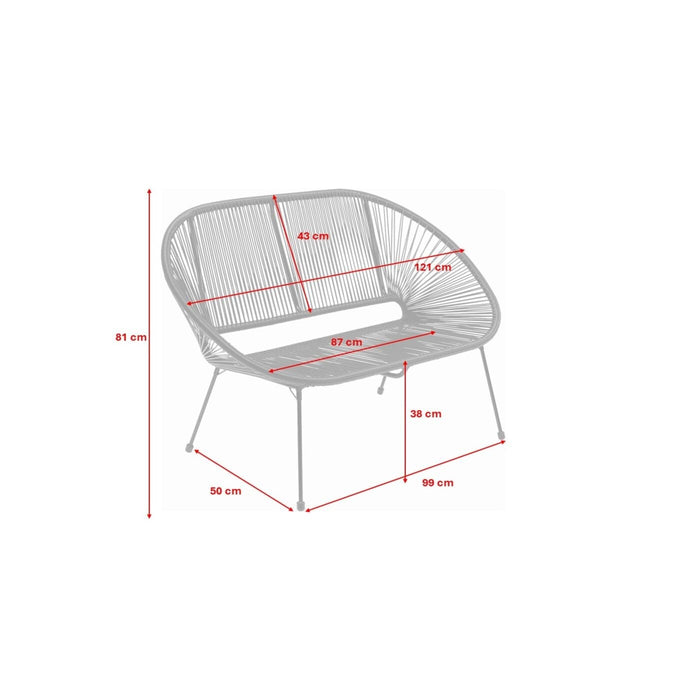Kare Design Acapulco Mono Tuinbank - groen