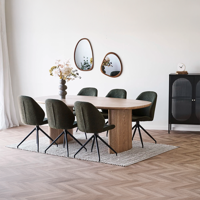 Artichok Adeline Organische Wandspiegel Bruin - 47 x 44 cm