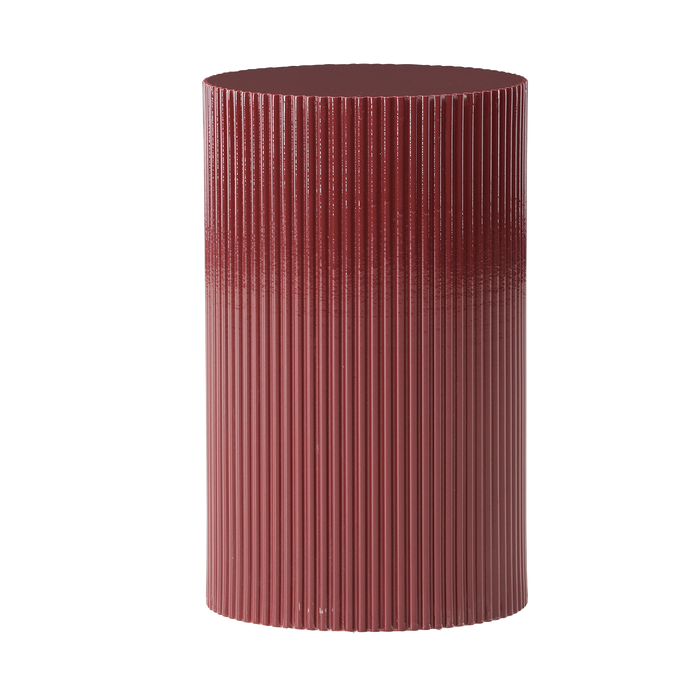 Nest living Asa Houten Bijzettafel Bordeaux Rood - Ø 31 cm