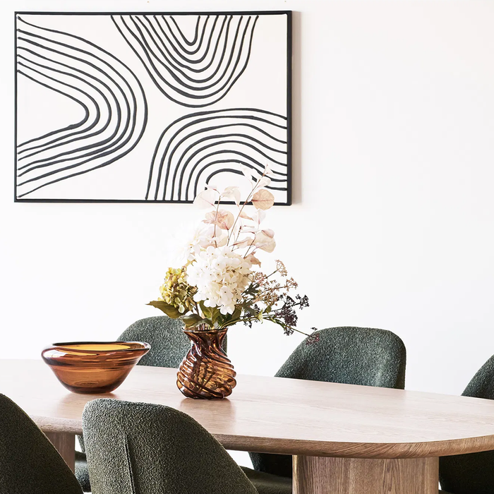 Artichok Lander Mondgeblazen Glazen Schaal - Bruin