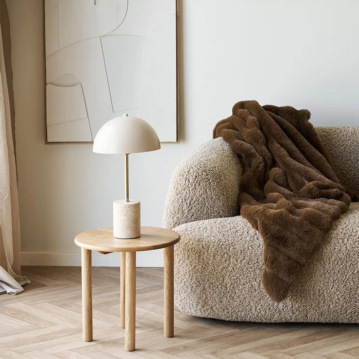 Artichok Lily Marmer Tafellamp Zand - Ø 25 x 45 cm