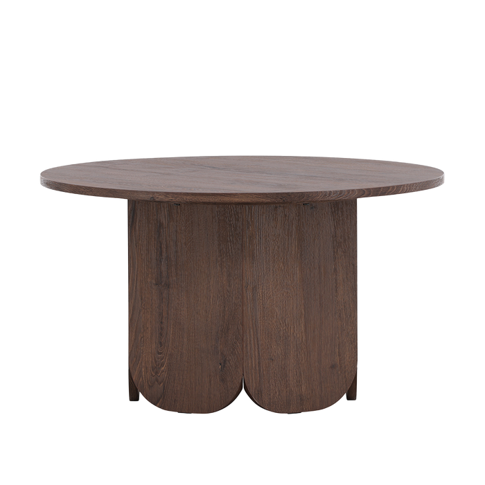 Nest living Naftali Houten Salontafel Donkerbruin - Ø 80 cm