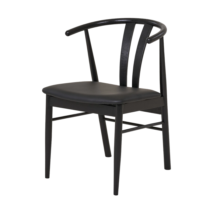 Artichok Jonna Eetkamerstoel Zwart - Zwart Onderstel