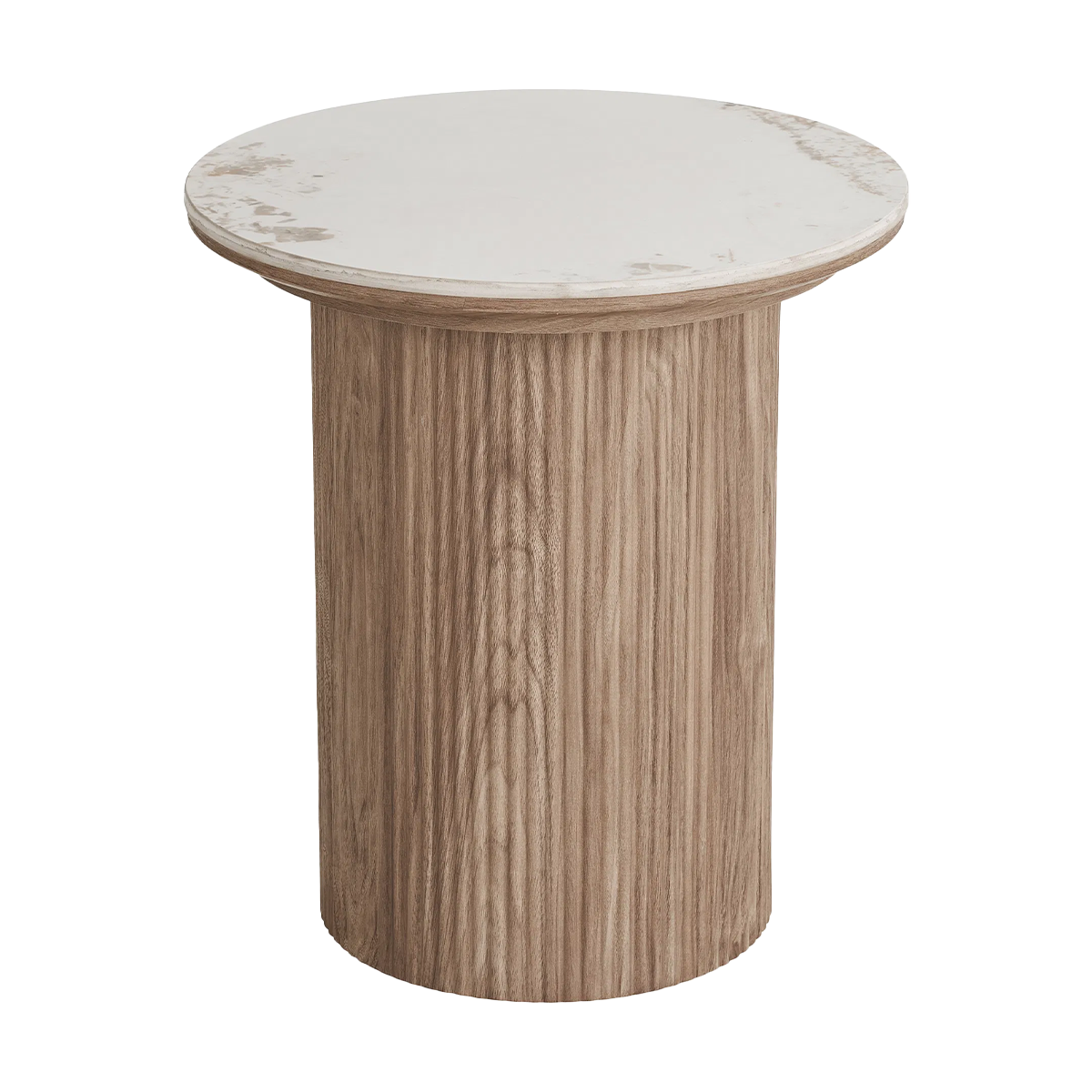 Artichok Ronda Bijzettafel Met Keramiek Blad Bruin Ø 45 cm