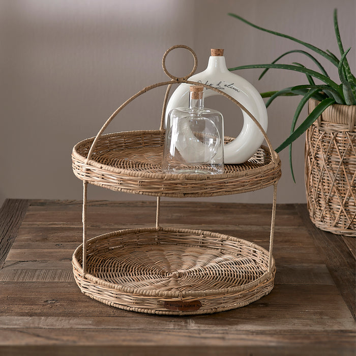 Riviera Maison Rustic Rattan RM 48 Etagère -  35.0x35.0x41.0 cm
