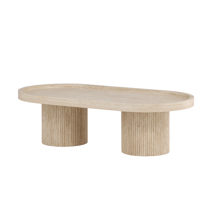 Nest living Micah Houten Salontafel Beige - 120 x 60 cm