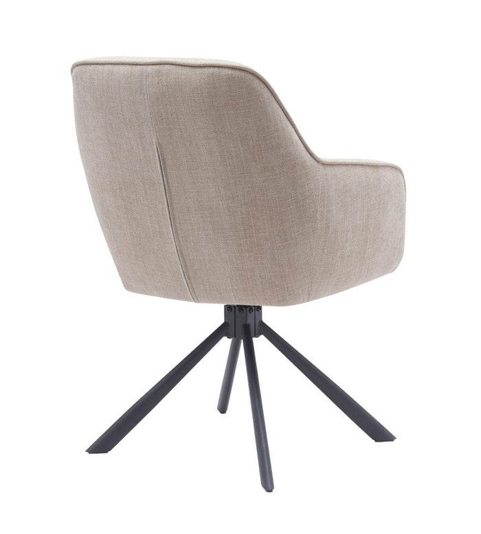 Giga Living - Eetkamerstoel Beige Stof - Select Avola - Set van 2