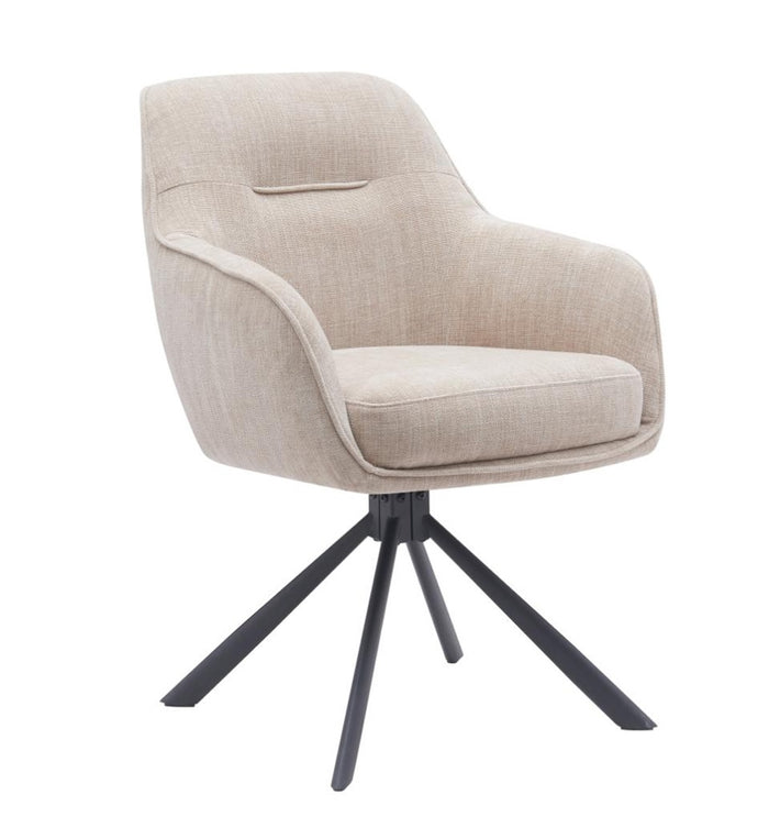 Giga Living - Eetkamerstoel Beige Stof - Select Avola - Set van 2