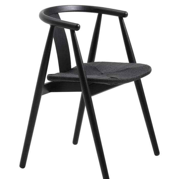 Giga Living - Eetkamerstoel Zwart Eikenhout - Relate - Set van 2