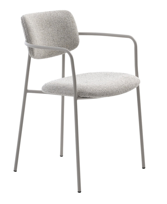 Giga Living - Eetkamerstoel Off White Stof - Zama - Set van 2