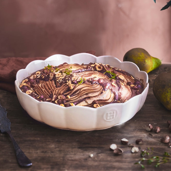 Emile Henry Madeleine Schaal rond gegolfd - Ø270mm - H 65mm - Argile