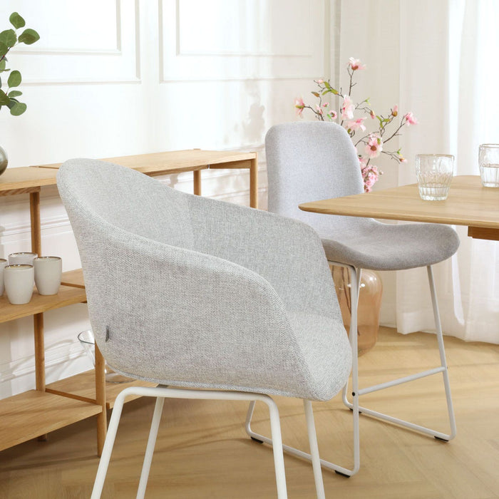 Nolon Nino-Otis Barkruk Lichtgrijs - met Armleuning - Wit - 65 cm