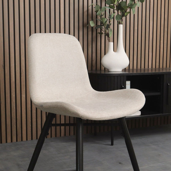 Nolon Nena-Fé Eetkamerstoel Beige - Zwarte Houten Poten